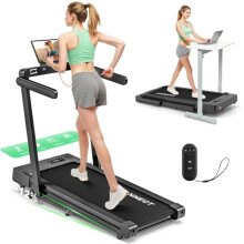 VANNECT 12% Incline Folding Treadmill, 14KM/H Treadmills for Home Foldable with APP & Heart Rate, Wider Belt, 400LBS Capacity Professional Running