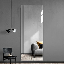 Meefmly Stick On Mirror 40 x 120cm 1Piece Self Adhesive Mirror Full Length Acrylic Mirror Wall Mounted Adhesive for Bedroom Door Plastic for Standing