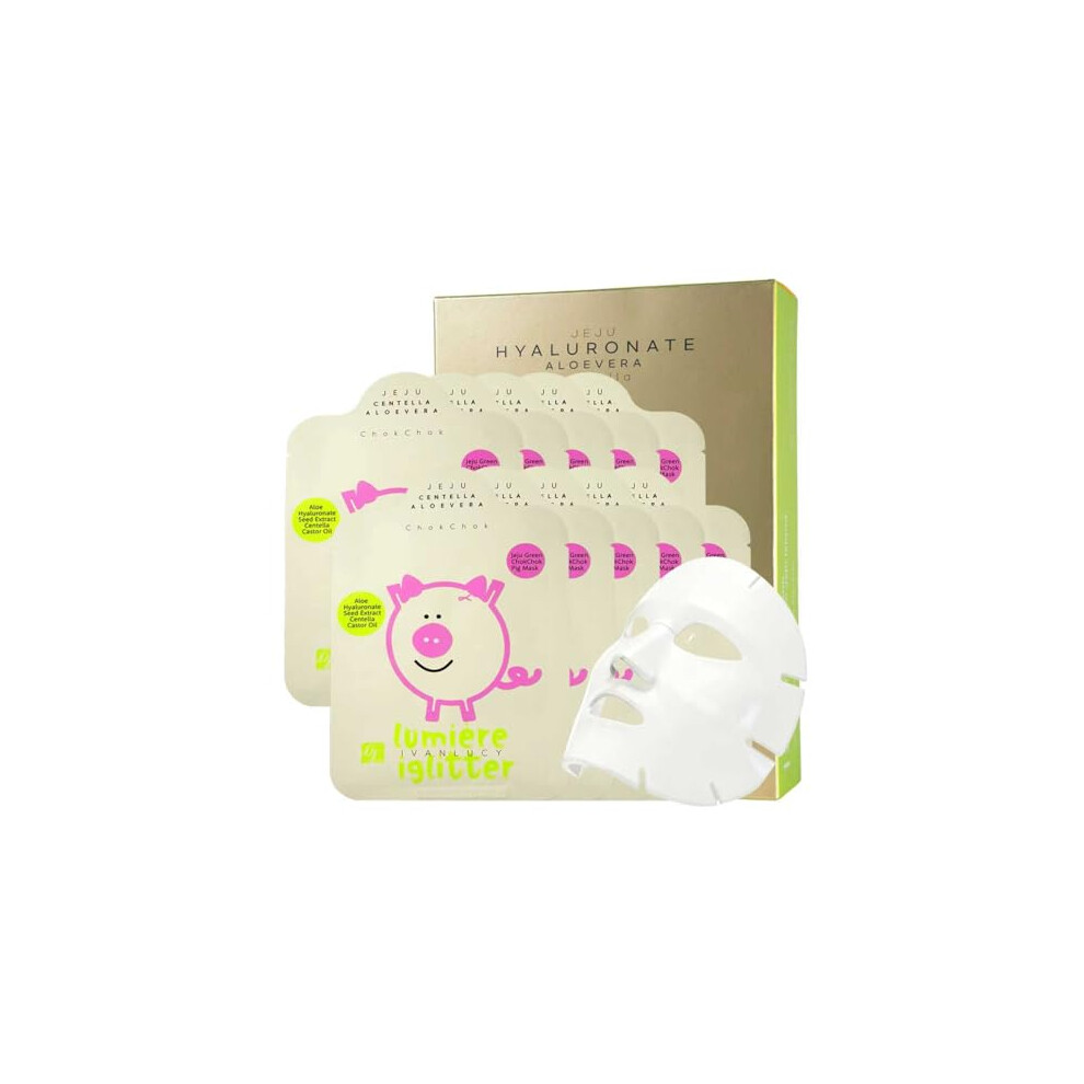 Photos - Facial Mask Byulbyulskin Cell Tightning Lifting Deep Hydration  10 Sheets, Madecassonside & Glutathione & Aloevera for All Sk