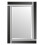 Alison Black Glass Framed Rectangle Bevelled Wall Mirror 48" x 32" Extra Large 1
