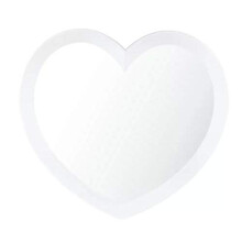 A2Z Home Heart Shaped Wall Mirror - White Size H46.5, W51.5