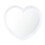 A2Z Home Heart Shaped Wall Mirror - White Size H46.5, W51.5 1