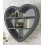 Loft Range Heart Shaped Mirror with Shelf - Grey 2