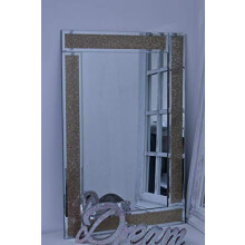 Biznest Glitter Gold Glass Wall Mirror Bling Dressing Table Bed Bath Room Mirror Corner 40X60 The World'S Largest Mirror Collection Of Biznest Store
