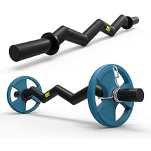 HENCHGRIPZ Thick Grip EZ Curl Axle Bar Fat Log Barbell 4ft Olympic 2'' Weightlifting Powerlifting Strongman Gym, Black