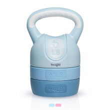 Yes4All Contoured Adjustable Kettlebell - 5 lbs, 8 lbs, 9 lbs, 12 lbs Kettlebell for Women, Home Gym - Teal