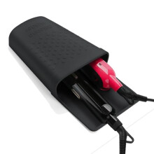 ZAXOP Hair Straightener Holder,Heat Resistant Silicone Holder for Flat Iron,Curling Iron,Hot Hair Tools,Vanity Accessories Fix with Stainless Steel