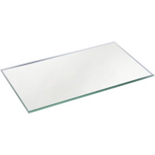 Plymor 3" x 5" Rectangle, 3mm Thick Non-Beveled Glass Mirror, Pack of 2