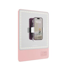 Riki Skinny Duo Lighted Mirror - Travel Makeup Mirror with Lights and 5X Magnification | Portable Mirror with Lights for Beauty On-the-Go