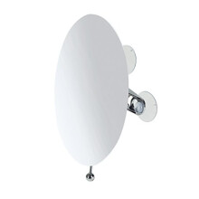 move Mirrors – oval mirror with suction cups and 5 x magnification Ø 15 x 20 cm made of stainless steel, silver