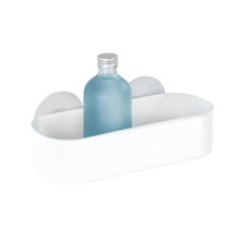 WENKO 21824100 Static-Loc wall shelf Osimo White - fixing without drilling, Polypropylene, 27 x 9.5 x 12 cm, White
