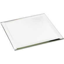 Plymor 3" Square, 3mm Thick Beveled Glass Mirror, Pack of 3