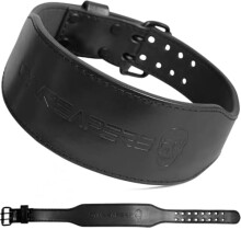 Gymreapers Weight Lifting Belt - 7MM Heavy Duty Pro Leather Belt with Adjustable Buckle - Stabilizing Lower Back Support 4 Inches Wide for