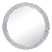 nielsen Lewis Round Wall Mirror Silver 74x74cm, Crackle Effect Frame, with Hanger, Modern Home Décor