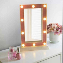 Bloomingtons Direct Hollywood Mirror with Lights for Makeup Dressing Table, Lighted Vanity Mirror LED 10 Light Bulbs for Makeup