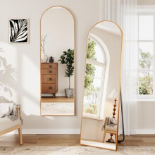 Dripex Arched Full Length Mirror, Freestanding, 160 x 50 cm, Gold