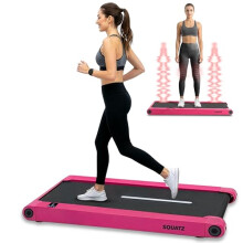 Squatz 2-in-1 Walking Pad Treadmill with Vibration Plates, Compact Under Desk Walking Pad with Remote Control, LED Display, Non-Slip Belt, Quiet 1.0HP