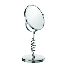 Premier Housewares Bathroom Mirror Twist Round on Chrome Stand