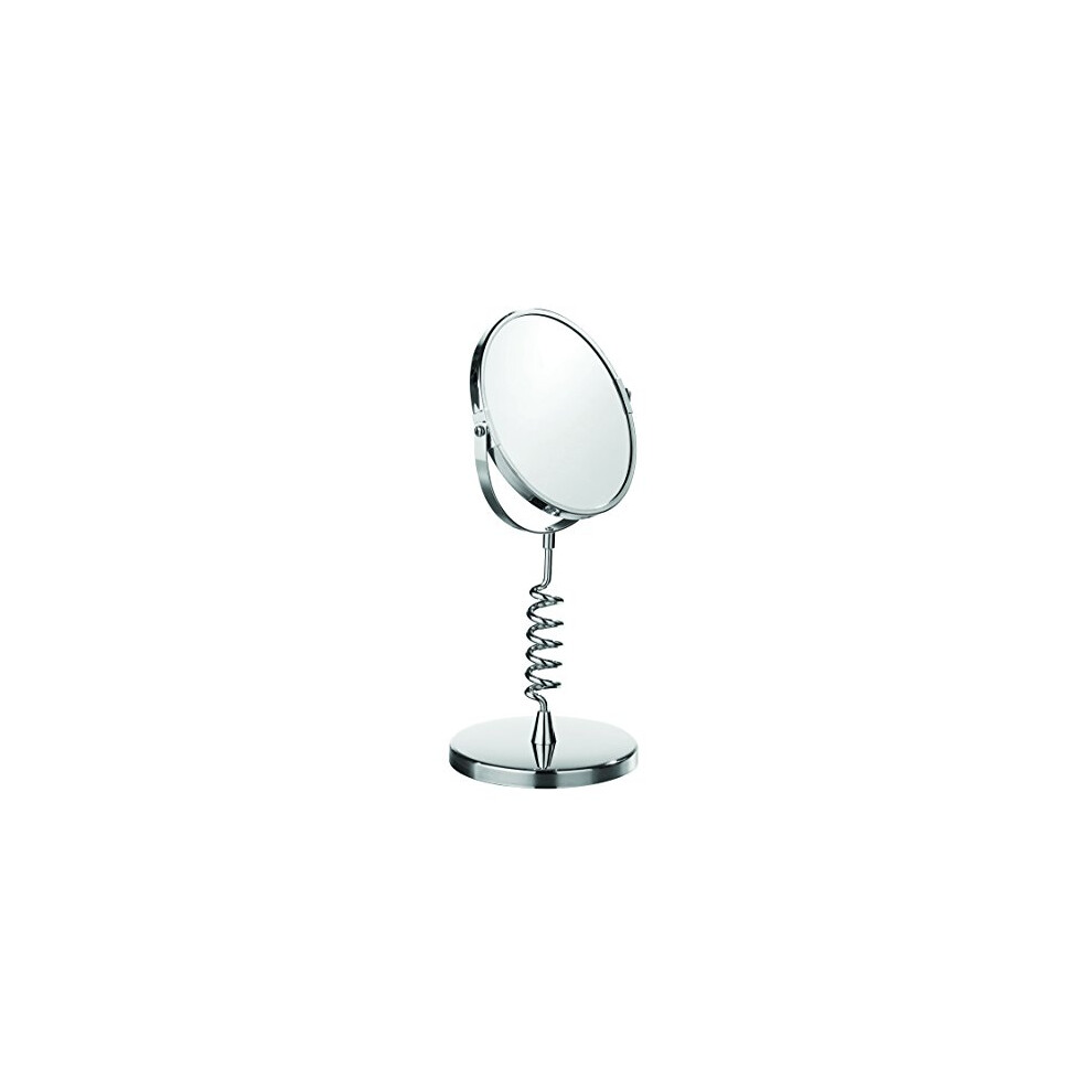 Premier Housewares Bathroom Mirror Twist Round On Chrome Stand