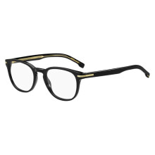 Óculos de Grau Hugo Boss BOSS 1601 51/20/145 Armações de Acetato Pretas MASCULINO BOSS 1601