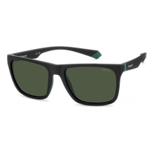 Polaroid Zonnebril PLD 2141/S 57/18/140 Matte zwart groen Rubber frames UNISEX PLD 2141/S