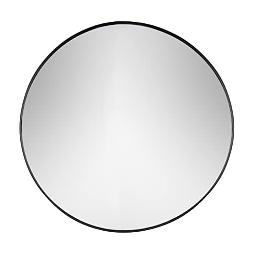 Yard Thin Round Deep Edge Wall Mirror