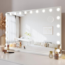 Dripex Hollywood Vanity Mirror with Lights, 9060cm Large Makeup Mirror with 20 Dimmable LED Bulbs, 3 Lighting Modes, Type-C and USB Output Port,