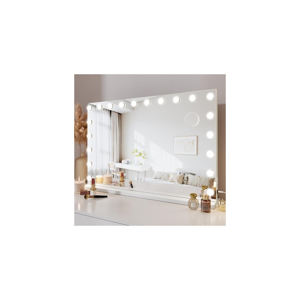 Photos - Wall Mirror Dripex Hollywood Vanity Mirror with Lights, 9060cm Large Makeup Mirror with 20 Dimmable LED Bulbs, 3 Lighting Modes, Type-C 