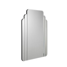 Croydex 700 x 500mm Art Deco Bevelled Bathroom Mirror Safety Backed Wall Mirror Glass, Wall Mounted with Fittings & Fixings, Ideal Bedroom Decor,