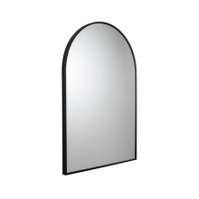 Croydex Matt Black Framed Arch Bathroom Mirror, Elegant Arch Design, Safety Backed Glass, Ready Assembled with Fittings & Fixings, Ideal for Bedroom