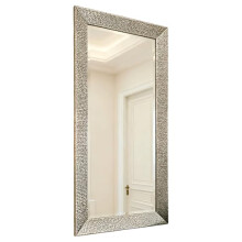 AcaciaHome Stylish & Durable 141CM Silver Wall Mirror – Full-Length or Wall-Mounted Mirror with Sleek Modern Design, Ideal for Bedroom, Living Room,