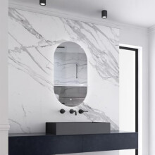 Skybathroom 500x900mm Oval Bathroom LED Mirror with Light Touch Sensor Switch Wall-mount IP44 Rated