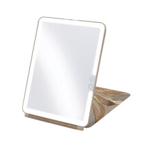 SENSSE Glow Up LED Makeup Mirror – Portable Lighted Vanity Mirror with 3 Light Modes, Touch Dimmable LED Lighting, Rechargeable Travel Makeup
