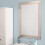 Croydex Croydex Parkgate Rectangular Mirror with Brushed Stainless Steel Frame and Hang N Lock Fitting System, 920 x 610 x 19mm, Silver 2