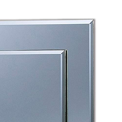 Acezanble 500x700mm Frameless Bathroom Wall Mirrors Rectangular Double Layers with Hanging Fixings Vertical or Horizontal 1