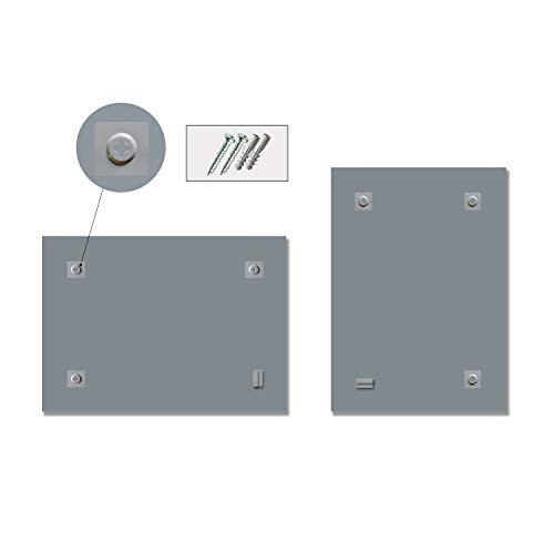 Acezanble 500x700mm Frameless Bathroom Wall Mirrors Rectangular Double Layers with Hanging Fixings Vertical or Horizontal 2
