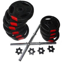 BODYPOWER 21Kg Tri Grip VINYL Dumbbell Weight Set