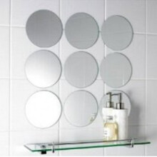 SuperCoolCreations Circle Mirror Tiles - 3mm Shatterproof Acrylic for Mosaic Crafts - Pack of 10, 8cm Diameter
