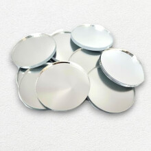 SuperCoolCreations Circle Round Mosaic Mirror Tiles - Shatterproof 3mm Thick Acrylic - Pack of 10 10cm Diameter