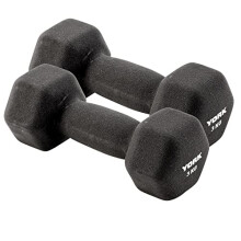 York 3Kg Neoprene Hex Dumbbells (x2)