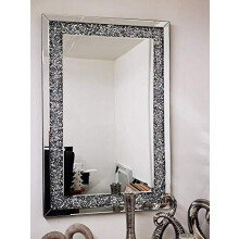 CAPRISTAR 90x65cm Rectangle Shape Designer Large Jewel Wall Mirror Loose Diamante Frame Beautiful Decoration Art Piece Gift-Give a Great Interior Look