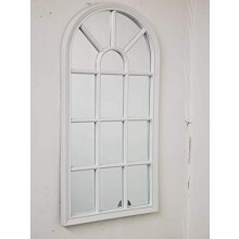 CAPRISTAR 69cm Window Shape Designer Wall Mirror Beautiful Decoration Art Piece Gift (White)