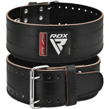 RDX Weight Lifting Belt for Men Women, IPL USPA Approved, 6mm Thick 100% Leather, 4” Powerlifting Back Support, Squat Deadlift Bodybuilding Exercise