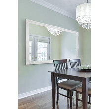 Large Ornate White Mirror Classic Antique Style Frame 5Ft6 X 3Ft6 168cm x 107cm