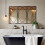 LuxenHome 3-Piece Black Metal Rectangular Wall Mirror Set 4