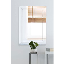 MirrorOutlet Large Modern Venetian All Glass Double Edged Wall Mirror 2Ft3 X 3Ft3 (70cm X 100cm), 61x51,Frameless,YC066