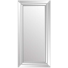 Large Modern Venetian Glass Double Edged Wall Mirror 5Ft9 X 2Ft9 (174cm X 85cm), 61x51