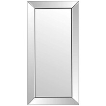 MirrorOutlet Large Venetian Modern Bevelled Wall Mirror, Silver, 174 x 85 cm,YC085