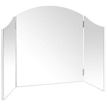 Beautify Makeup Mirror, Large Dressing Table Bevelled Beauty Mirror, Tri-Fold and Adjustable for Vanity Table, Free-Standing Tabletop Cosmetic Mirror