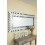 Modern Unique 3D Sunburst All Glass Venetian Rectangular Wall Mirror, 61x51, Silver 3